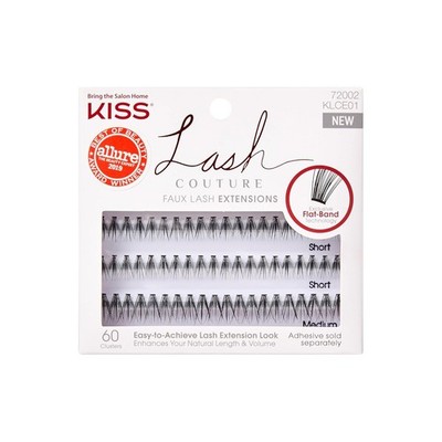 KISS Lash Couture Faux Mink Lash Extensions Venus Flat-Band DIY Clusters