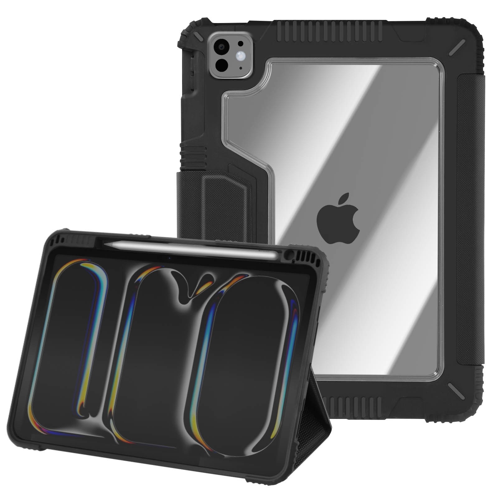 Housse iPad Pro 11 2024 antichoc idéale pour travailler en déplacement grâce au mode stand