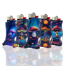 Toker Poker Lighter Sleeve Smoking Tool Bic - Shroomies - 5 Designs Available!