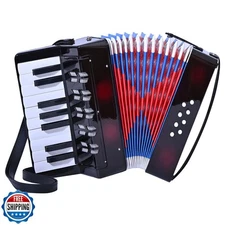 LIEKE Accordion 17 Piano Keys 8 Bass Button Accordion,Kids Musical Instrument
