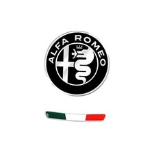 Sticker Kit Alfa Romeo Logo 51 mm Italy Flag for Interior Giulia Stelvio