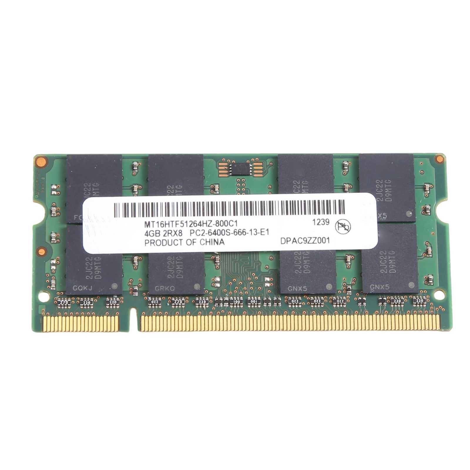 FVZWKHD per MT DDR2 4 GB 800 MHz RAM PC2 6400S 16 Chip 2RX8 1,8 V 200 Pin (D0n)
