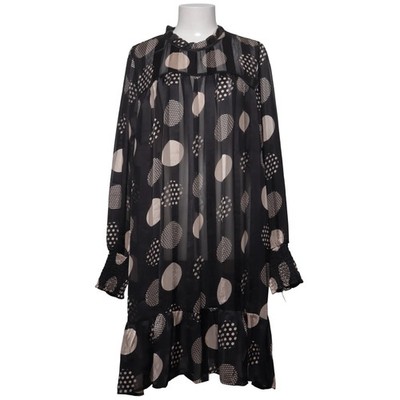Ichi, Kleid, Größe: XL, Schwarz/Beige, Print, Damen #2FD