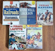 Lot, 5 Bks~ LANDMARKs + WE WERE THERE...~ Railroads, TX Rangers, Pony Express~HC