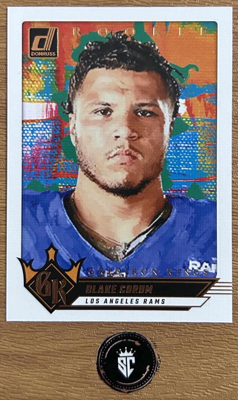 Blake Corum 2024 Panini Donruss Rookie Gridiron Kings #17 Los Angeles Rams