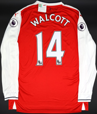 BRANDNEU PUMA ARSENAL HEIMTRIKOT 2016 2017 WALCOTT 14 + PATCHES HERREN GRÖSSE XL