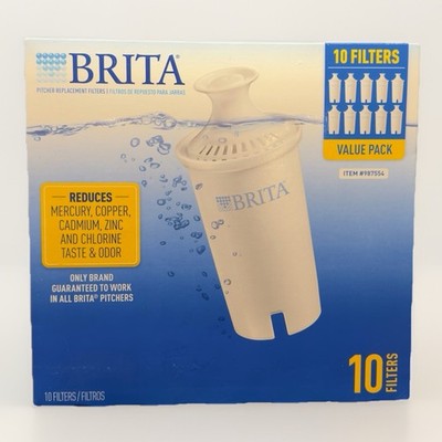 Brita Pitcher 987554 Replacement Filters - 10 Pack - New Sealed