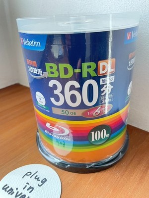 Verbatim Blank Blu-ray BD-R DL 50GB 1-6x Speed 100 discs VBR260RP100SV1