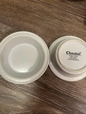 Chantal 3.5" White Ceramic Tart Quiche Mini Pie Baking Dishes Lot of 2