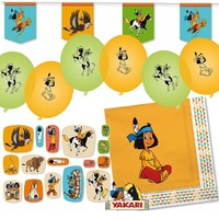 Deko-Set Indianerjunge Yakari Indianer Kinder Geburtstag Kindergeburtstag Party