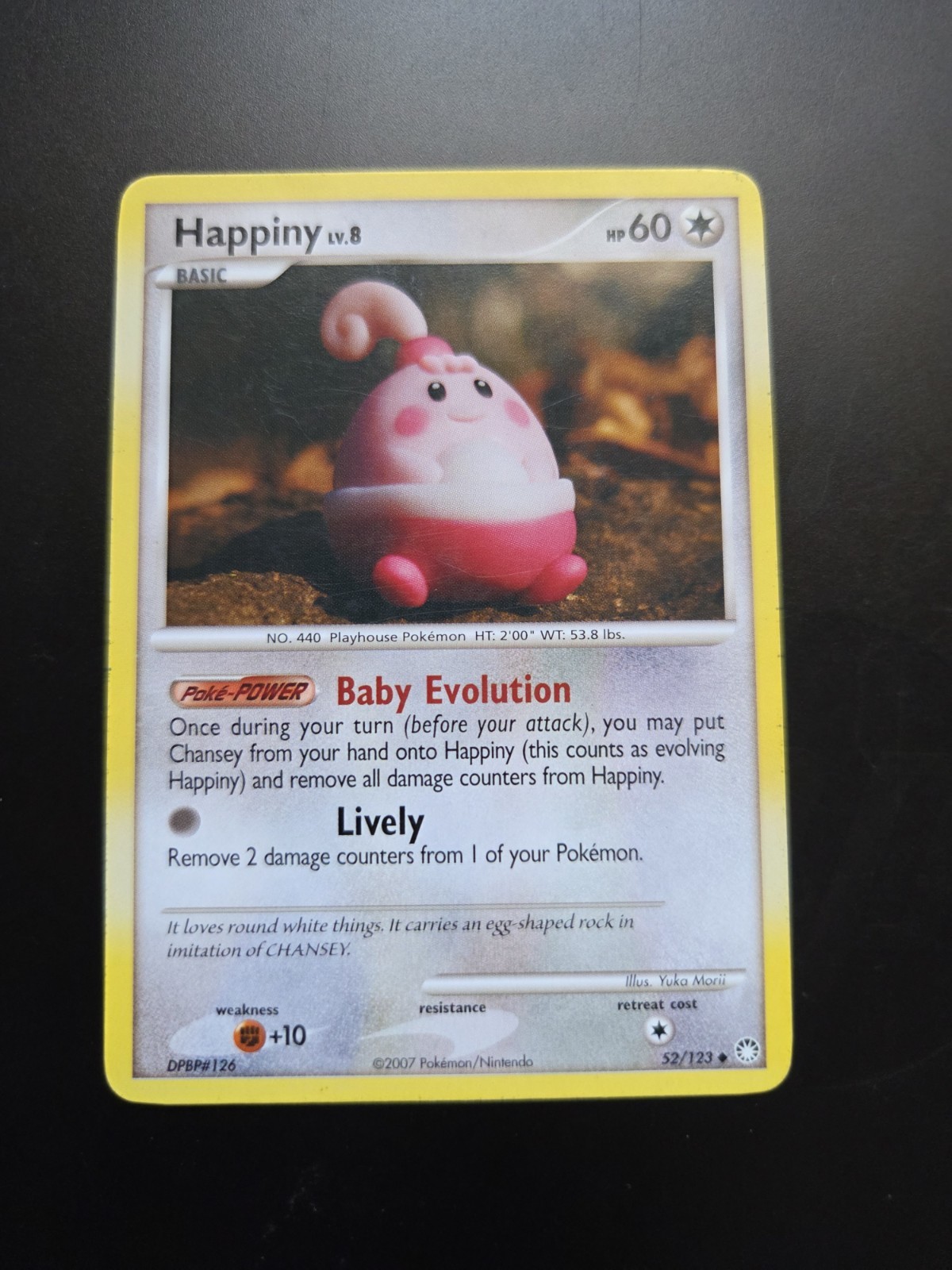 Pokémon Happiny Mysterious Treasures Uncommon Regular 52/123 60 HP 2007