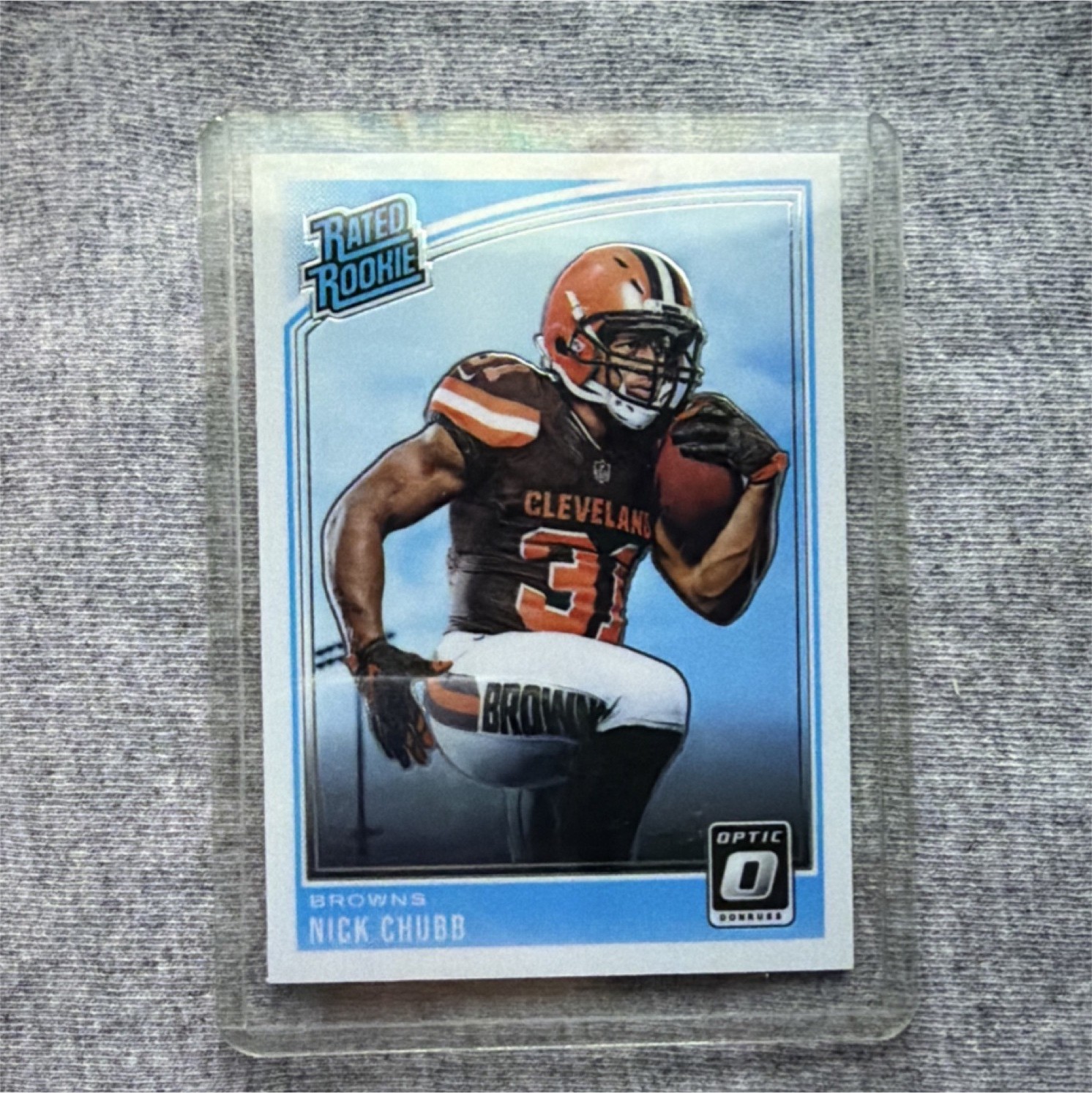 Panini 2018 Donruss Optic Nick Chubb #158 Cleveland Browns Rated Rookie NFL Card