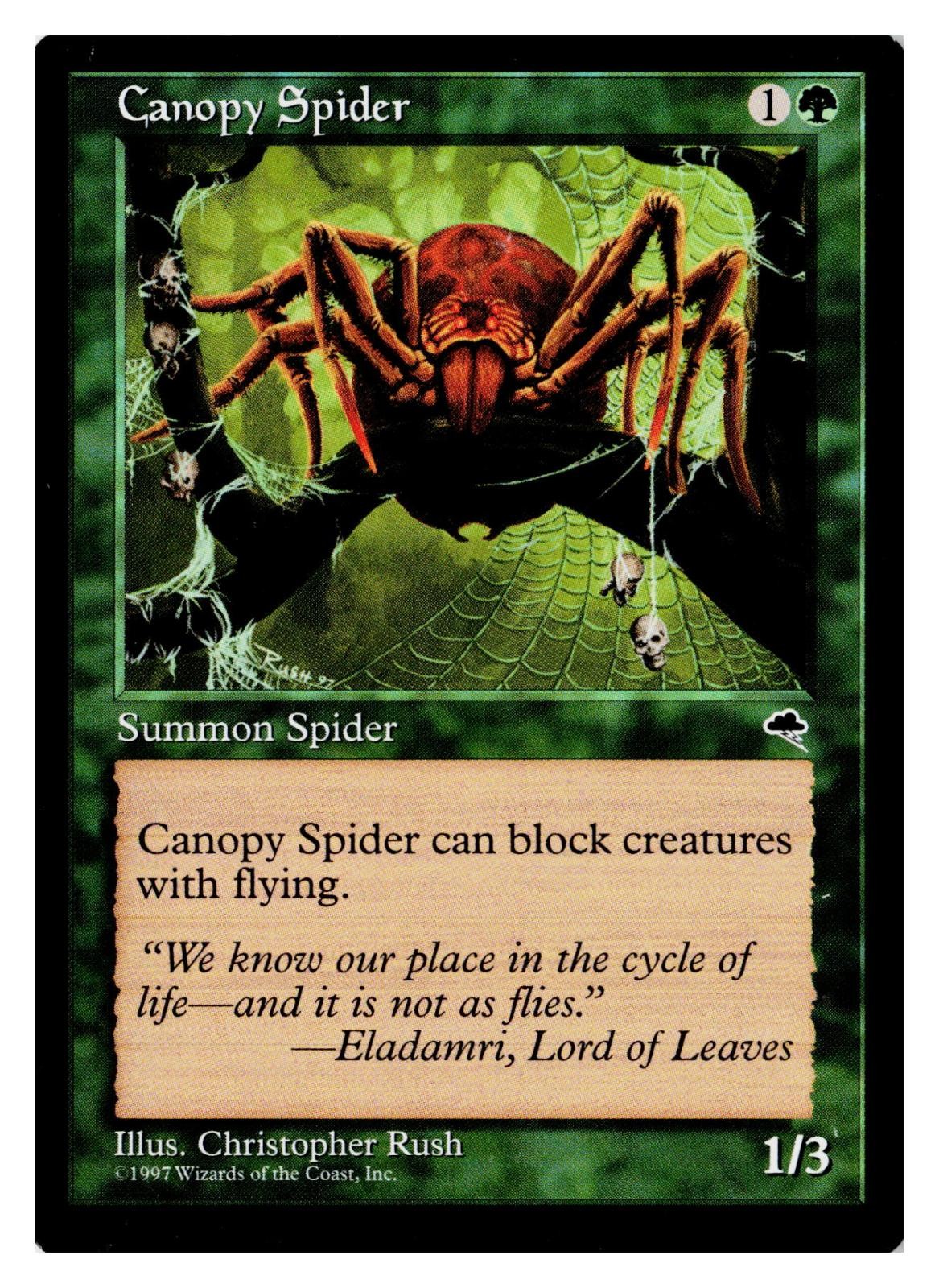 Canopy Spider 217 Common Tempest Magic: The Gathering Lightly Played