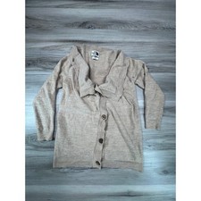 The North Face girls Cardigan Sweater Size L Beige Button Front Shawl Collar