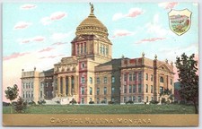 Helena Montana State Capitol Building Dome Vintage Postcard c1910