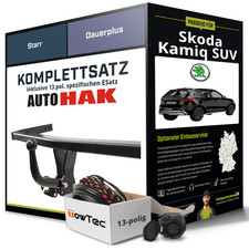 Anhängerkupplung starr für SKODA Kamiq SUV +E-Satz Set