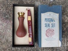 Stuart Houghton Personal Seal Set - UNUSED Scroll design WAX