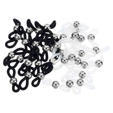Eyeglass Chain Connector Retainer 40pcs Strap Holder Chain End Loop Bead Silver