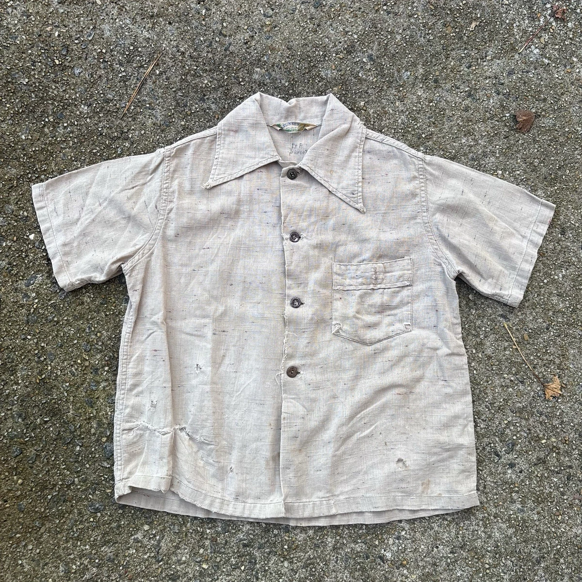 Short Sleeve Original 1940s Vintage Casual Shirts for Men for sale