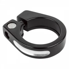 Black CNC Aluminum Seatpost Clamp 28.6mm with Pivot Nut - Durable & Lightweight