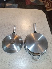 Philippe Richard Professional Stainless Steel 8.5" & 10" Frying Saute Pans 
