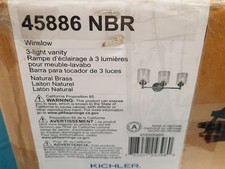 Kichler 45886NBR Winslow 3 Light 22" Wide Vanity Light - Natural Brass NEW 