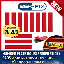 NUMBER PLATE DOUBLE SIDED STICKY PADS ADHESIVE TAPE STRIPS LICENSE PLATE HOLDERS