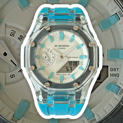 Casio G-SHOCK Mini GMA-S2100-BPS Uhr * Weiß/Blau CasiOak Mod