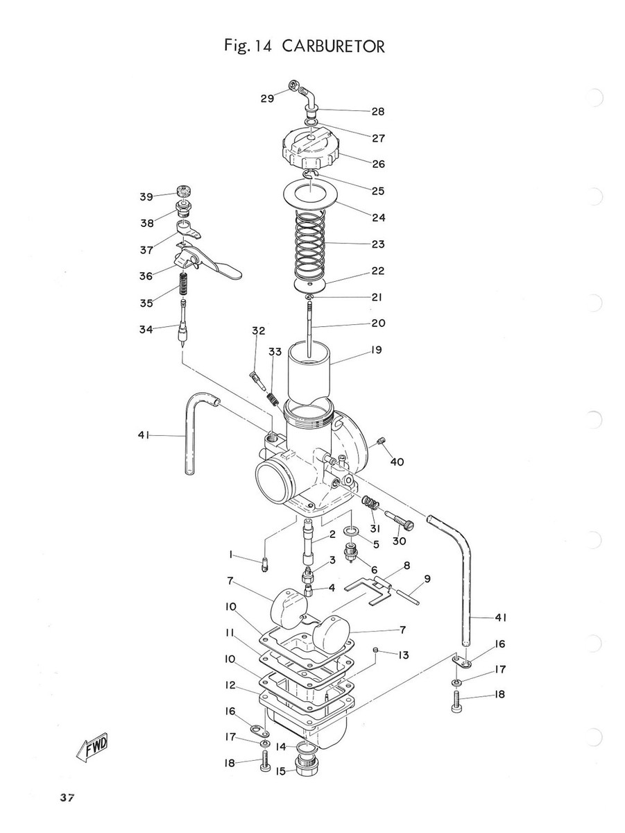 YAMAHA Parts Manual SC500 MX500 1973 VMX Replacement Spares