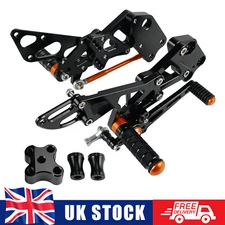 Adjustable Racing Rearsets Foot Pegs Footrests For KTM RC 125 200 390 2014-2021
