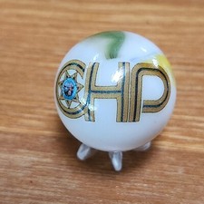 CHP CALIFORNIA HIGHWAY PATROL MARBLE TROOPER 1" SHOOTER Sz & STAND STATE POLICE