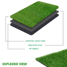 1x2 Meter Artificial Turf Rug - Fake Grass Carpet for Garden Landscape Outdoor