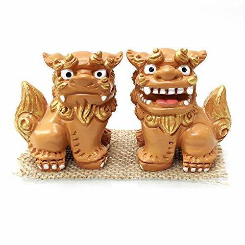 Japanese Okinawa Shisa Rakuten Shisa pair set Sitting type Brown