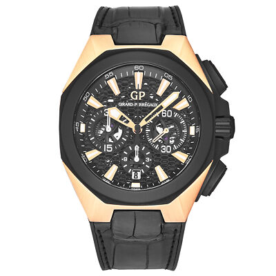 GP Men's 'World Timer' Chronograph Black Dial Automatic Watch 49971-34-632-BB6C