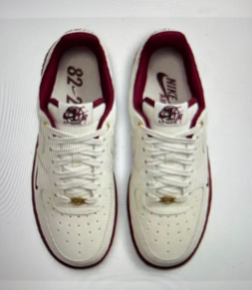 nike air force 1 low burgundy white