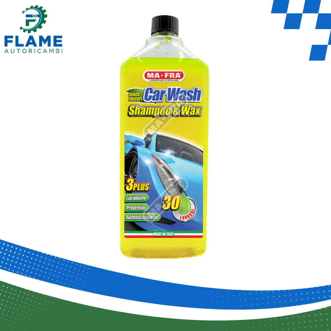 Shampoo e Cera Auto MAFRA H0930 1L: Tecnologia Autoasciugante