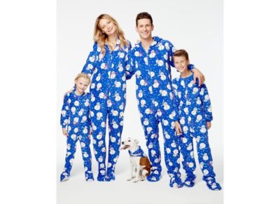 Macys Family Pajamas Snowman Footed Pajama Sets Mens/ Womens/ Kids
