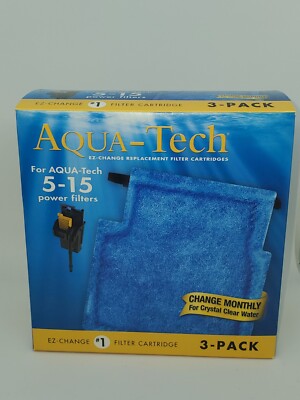 EZ-Change No.1 3-Pack Aquarium Filter Cartridge for 5 to 15 Power Filters