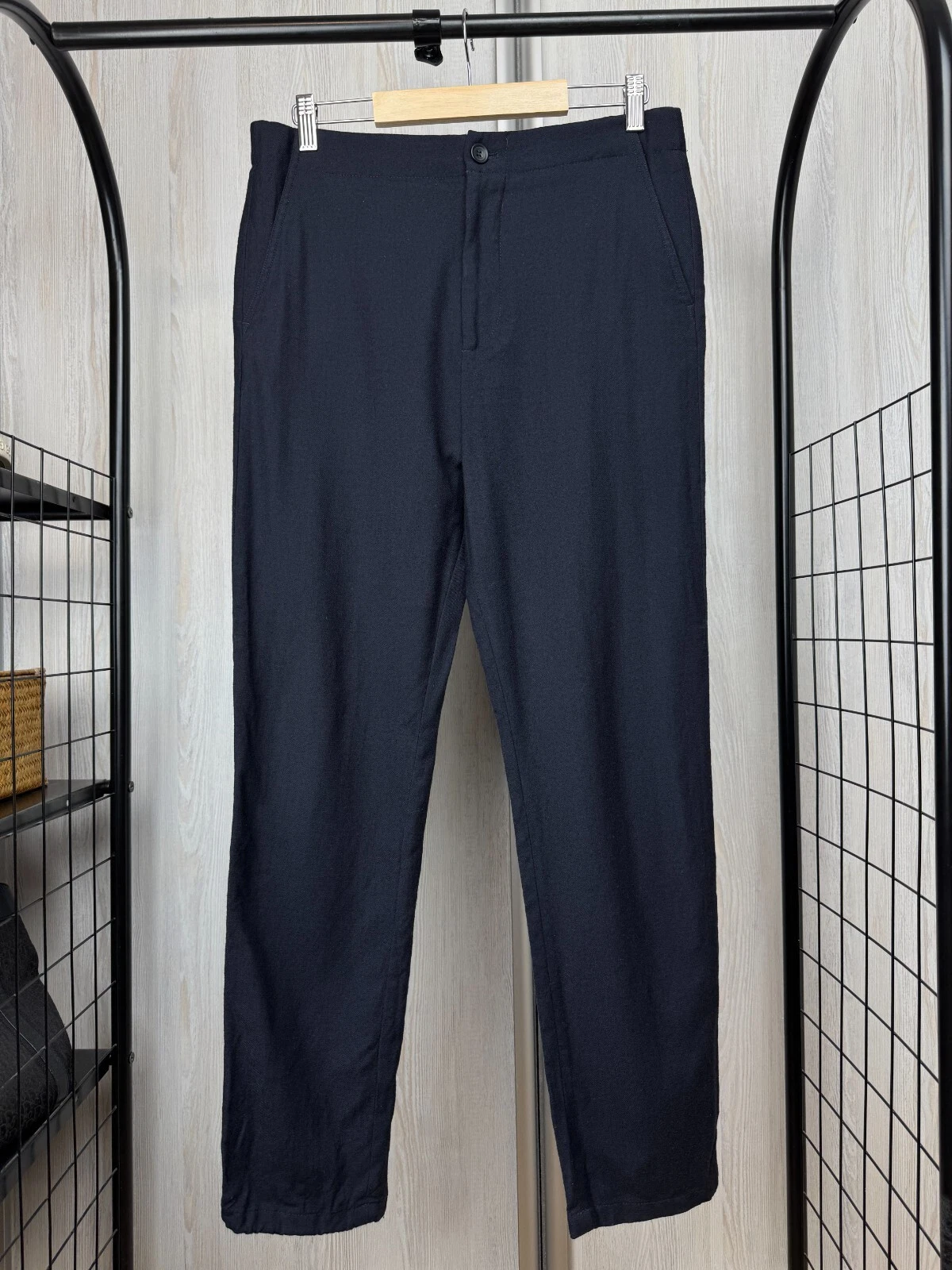 Acne Studios Pace Wool PAW16 pantaloni casual blu navy