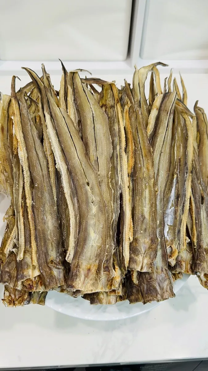 Black Brown Salted Dry Stock Fish, For Cooking, Packaging Type: Loose