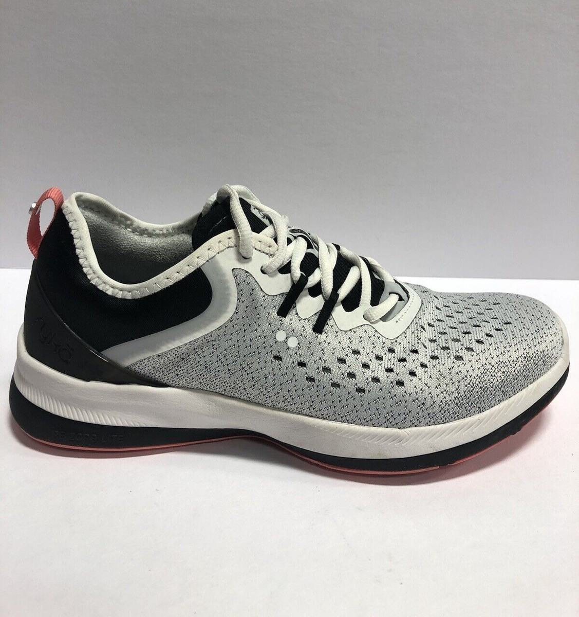 Ryka Women’s Defiance, White/Black Walking Shoes, Size 8W