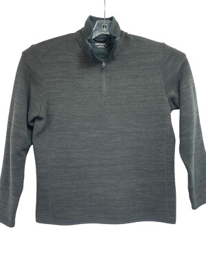 Untuckit Kezoh Mens Sz Medium 1/4 Zip Grey Pullover  Sweater (L33) NW/OTs