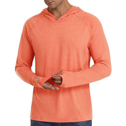 UPF50+ Men's UV Sun Shirts Outdoor Fishing Hoodies Long Sleeve Performance Tops - Picture 11 of 96