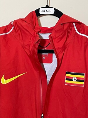 Nike Uganda Pro Elite Storm Hooded Reflective Hypershield Red