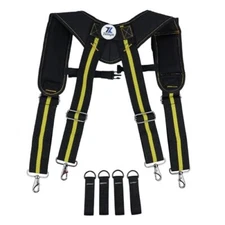 15-382 Trigger Snap Hook End Construction Work Suspender Black/Yellow