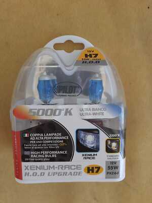 Kit Paar Glühbirnen Lampe Auto H7 55W Racing Vision +50% Ultra Weiß