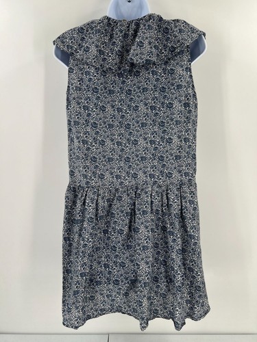 Rebecca Taylor Women Size Small Blue Sleeveless Vine Print Dress - Picture 5 of 7