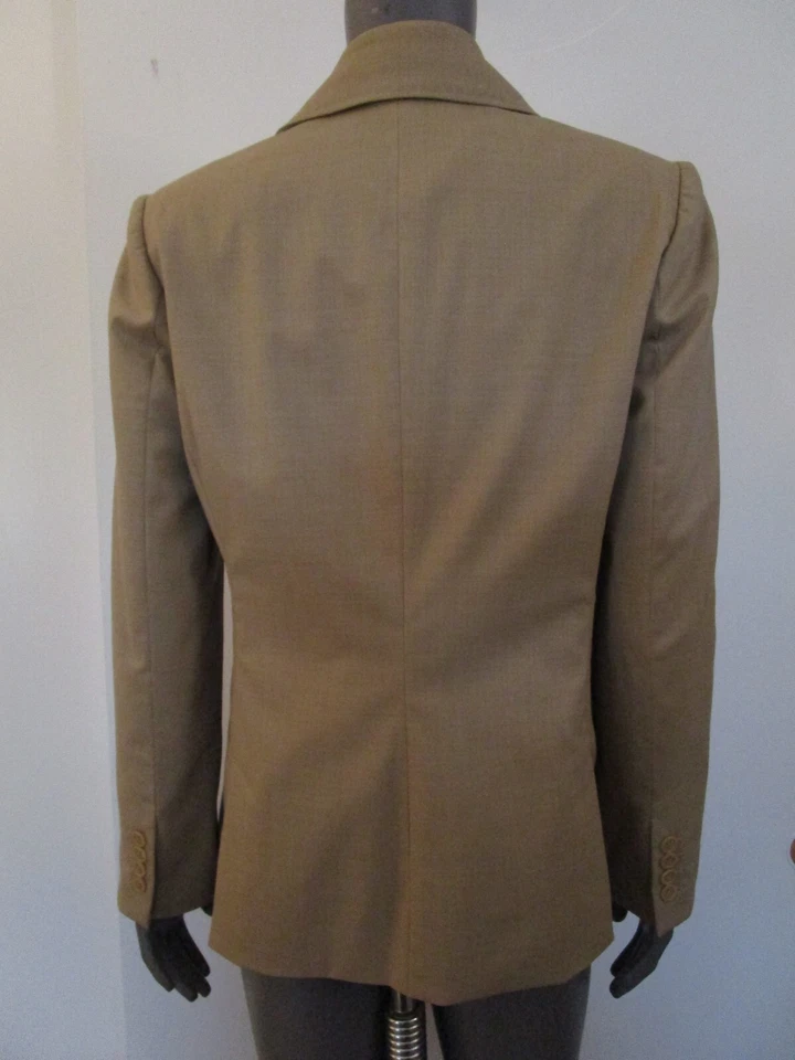 Chaqueta para mujer Bloomingdale’s mezcla de lana/spandex Blaze beige talla 10 Foto 2 de 4