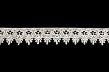 Unotrim 1 and 3/4" Ivory Rayon Floral Venice Lace Trim Sewing Notions by Yardage