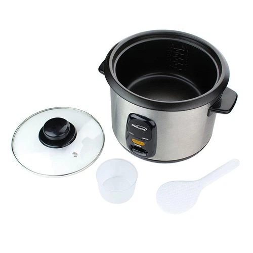 Brentwood 8 Cup Rice Cooker / Non-Stick With Steamer In Silver. |517
